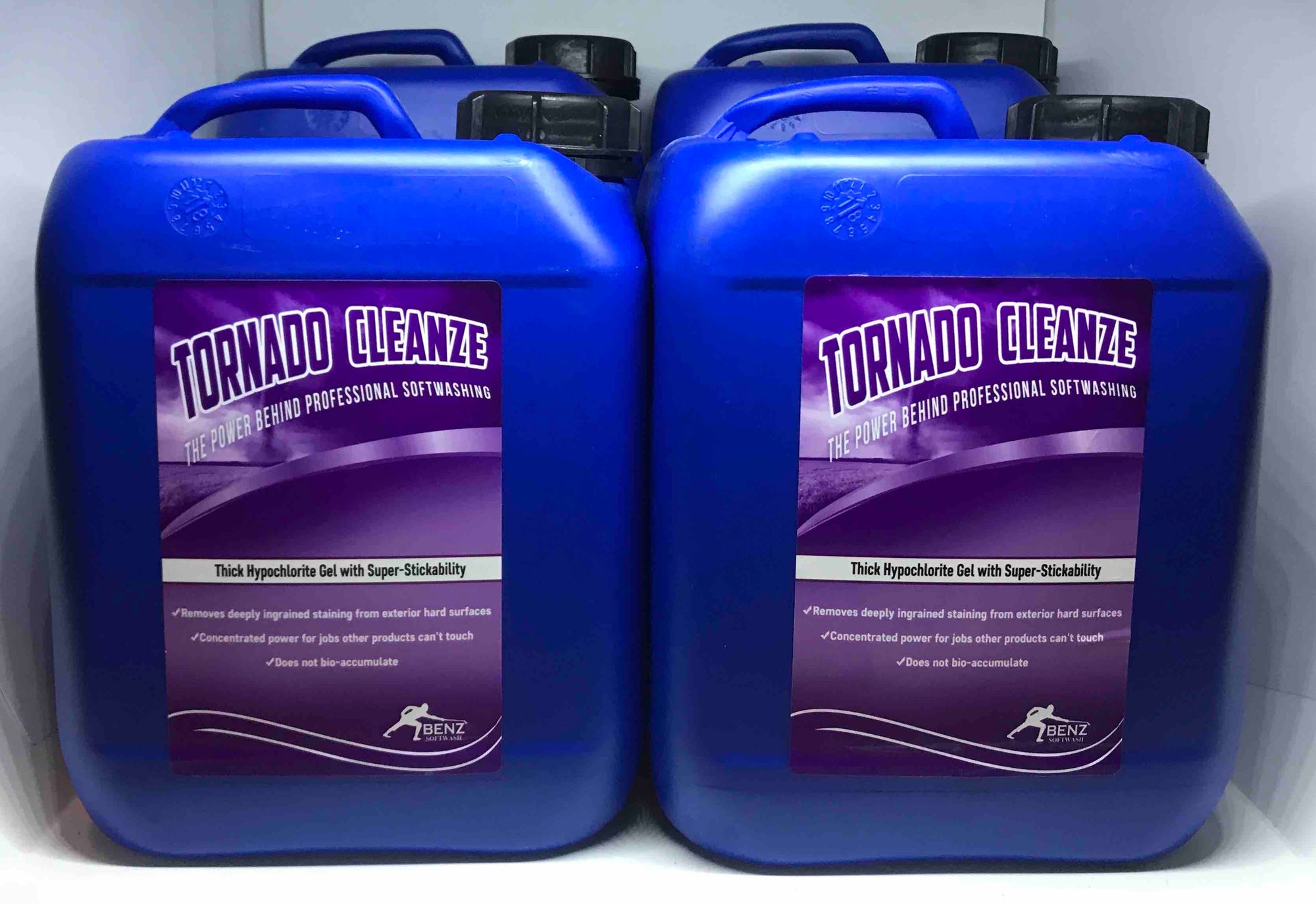 TORNADO CLEANZE – Thick softwash gel: Rapidly removes ingrained black & red stains, e.g. "black spot".